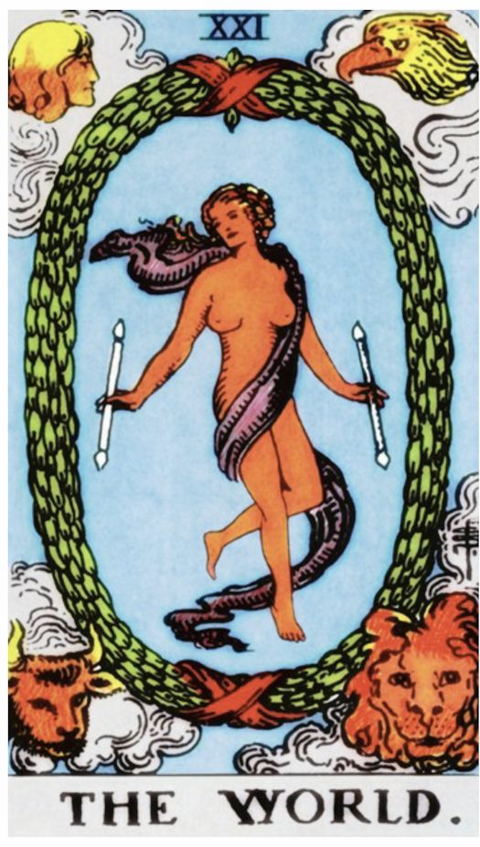 The World — upright, Rider–Waite