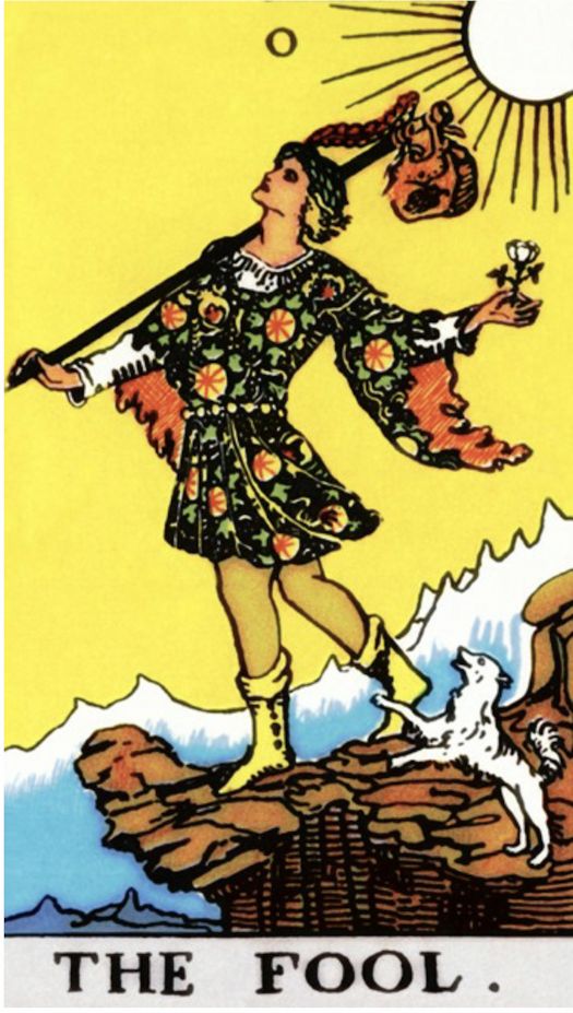 The Fool — upright, Rider–Waite