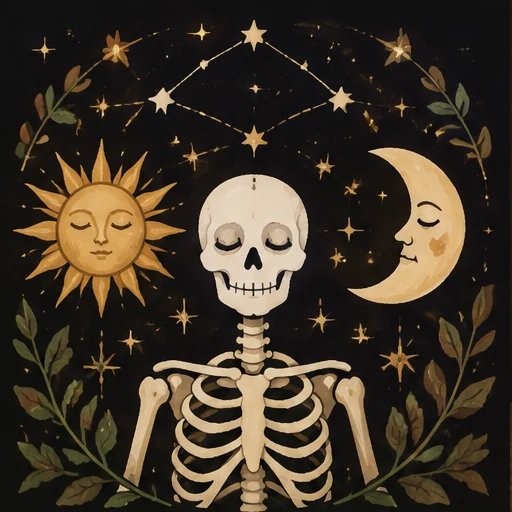 Big 3 astrology reading illustrated with ivy and mystical tools