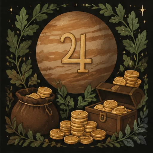 Astrology finance reading illustrated with ivy and mystical tools
